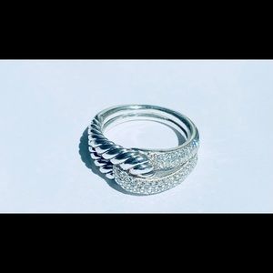 David Yurman Labyrinth Single Loop/Diamond Rg 6.75